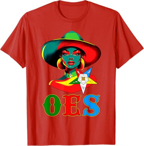 OES Black Sister Floppy Hat Eastern Star Women's Equality T-Shirt - FUKAMASONIC