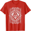 Freemason All seeing Eye The Masonic Square Compasses T-Shirt - FUKAMASONIC