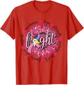 OES Fight Faith Hope Love Support Breast Cancer Awareness T-Shirt - FUKAMASONIC