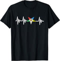 OES Order of the Eastern Star Logo EKG Heartbeat T-Shirt