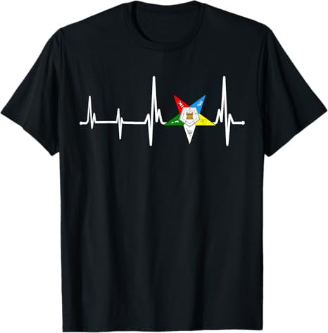 OES Heartbeat Star Order of the Eastern Star Mother's Day T-Shirt