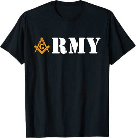 Army Masons Armed Forces Flag Day Masonic Father's Day T-Shirt