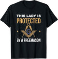 Freemason Wife Masonic Fraternal Freemasonry Square Compass T-Shirt