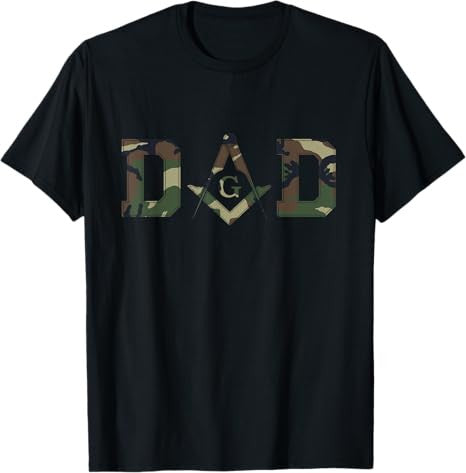 Masonic Dad, Father's Day Gift - Camo | Freemason T-Shirt