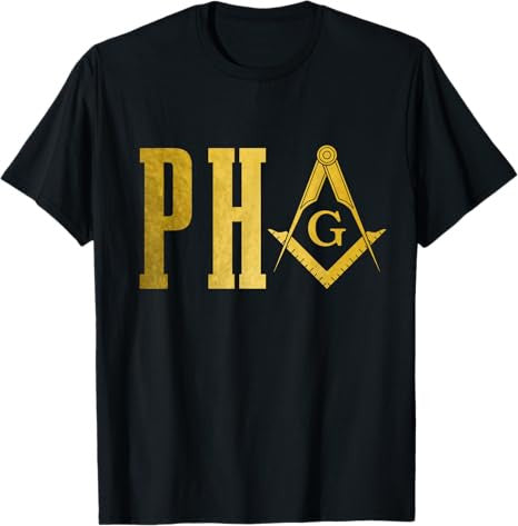PHA Prince Hall Mason Freemason Masonic Square & Compass T-Shirt