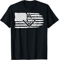 Freemason Masonic Fraternal Freemasonry USA Flag America T-Shirt