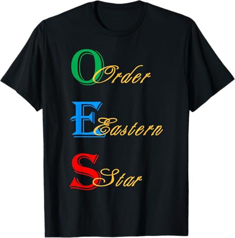OES Words Sister Brother Beautiful Order of the Eastern Star T-Shirt