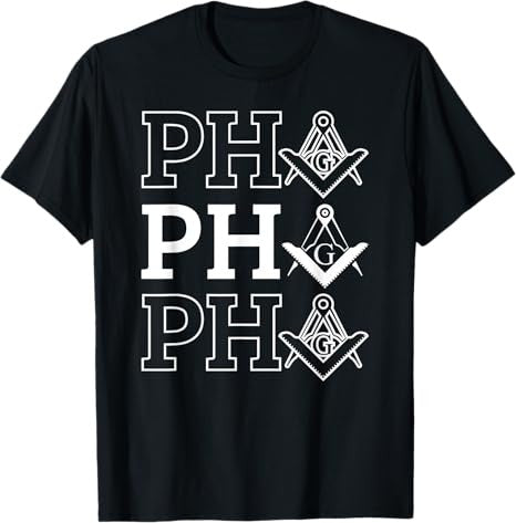 PHA Prince Hall Affiliated Masonic Square & Compass Freemason T-Shirt