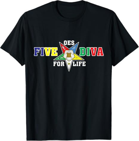 OES Five Diva Order of the Eastern Star Parents' Day Gift T-Shirt