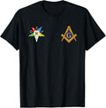 OES Mason Split Masonic Order Eastern Star Blue T-Shirt - FUKAMASONIC