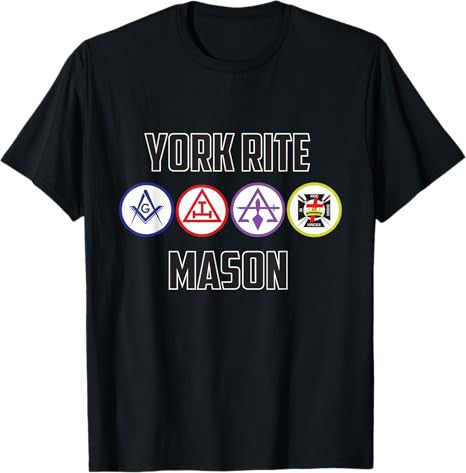 York Rite Mason T Shirt Masonic Tee T-Shirt