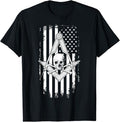 Master Mason American Flag Masonic Skull - Freemason T-Shirt