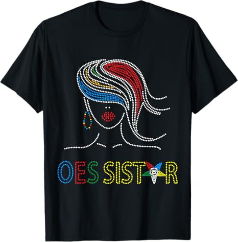 OES Sisters Dot Print Beautiful Order of the Eastern Star T-Shirt