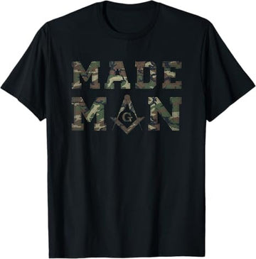 Made Man - Masonic Veteran Camo Design - Freemason T-Shirt T-Shirt