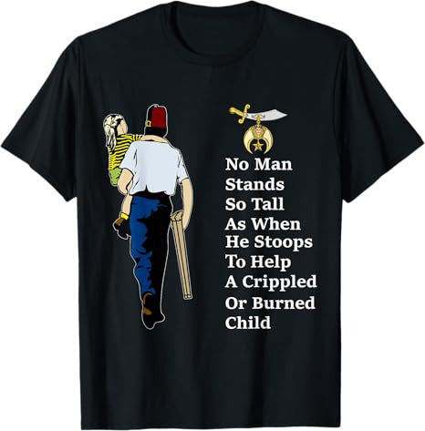 Shriner Man Stand So Tall With Children Masonic Father's Day T-Shirt