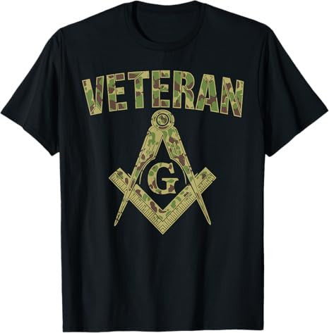 Mason Masonic Camo Freemason Veteran T-Shirt