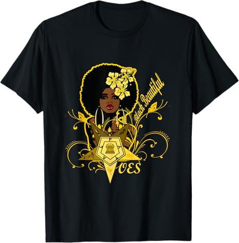 Order Of The Eastern Star OES Black Beautiful Fatal Diva T-Shirt