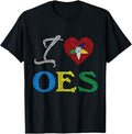 I Love Heart OES Dot Print Beautiful Order the Eastern Star T-Shirt