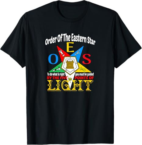 Order Of The Eastern Star OES Guided By The Light Sisterhood T-Shirt