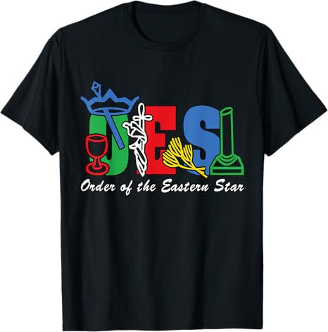Adah Ruth Esther Martha Electa Symbols of OES Eastern Star T-Shirt