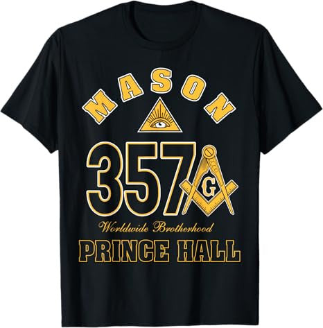 Prince Hall Mason 357 Symbol Worldwide Brotherhood Father's T-Shirt
