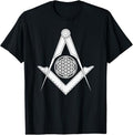 Flower of Life Mason Square and Compass Freemason T-Shirt T-Shirt