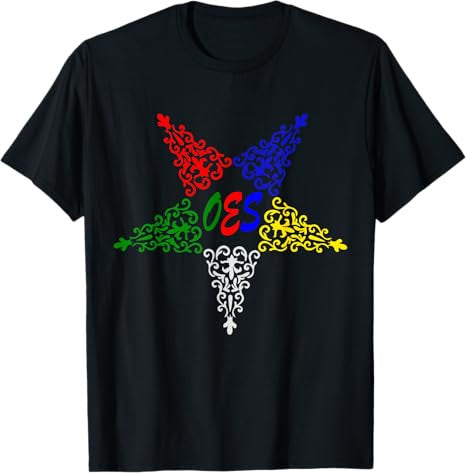 OES Leaves Pattern Colors the Eastern Star Thanksgiving T-Shirt