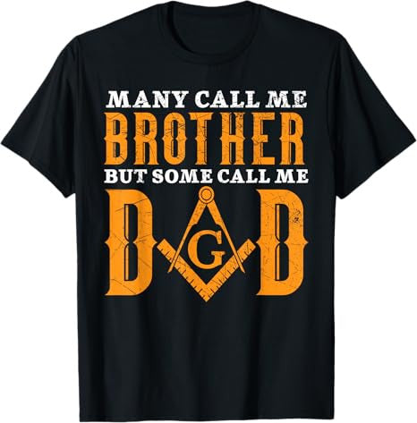 Freemason Dad Masonic Fraternal Freemasonry Square Compass T-Shirt