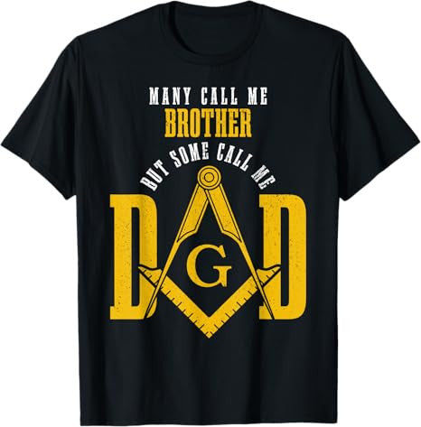 Mason Dad Square & Compass Masonic Freemason T-Shirt