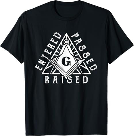 Masonic Square And Compasses Design T-Shirt