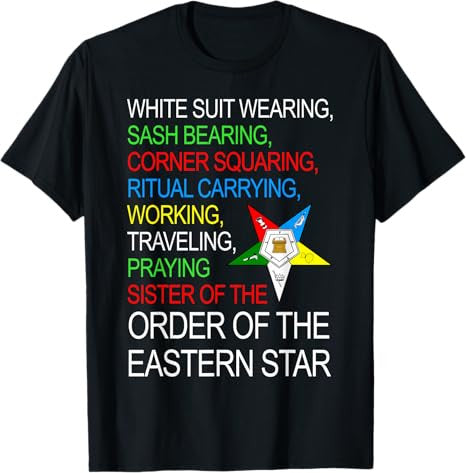 OES Sister Working Traveling Praying Thanksgiving Christmas T-Shirt