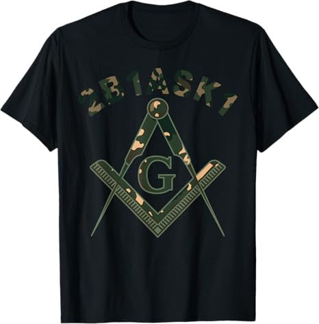2B1ASK1 Mason Masonic Camo Freemason T-Shirt