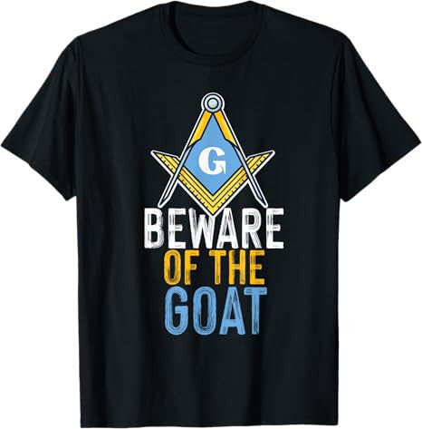 Freemasonry Square And Compasses Goat Design T-Shirt