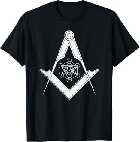 Sacred Geometry Mason Square and Compass Freemason T-Shirt T-Shirt