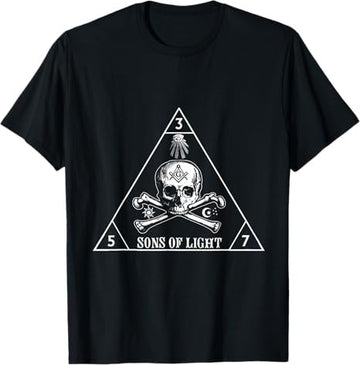 Masons Sons Of Light 357 Skull & Bone Masonic Father's Day T-Shirt
