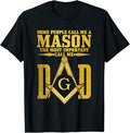 Dad Square Compass Masonic Father Day Freemason T-Shirt