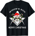 Masonic Widow's Son Compass Square Freemason Merry Christmas T-Shirt