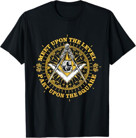 Freemason Meet Upon the Level Part Upon The Square Masonic T-Shirt