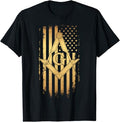Masonic American Flag Square and Compass - Freemason T-Shirt