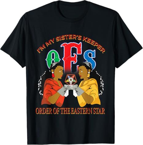 OES Sister's Keeper Eastern Star Parents Mason Christmas T-Shirt
