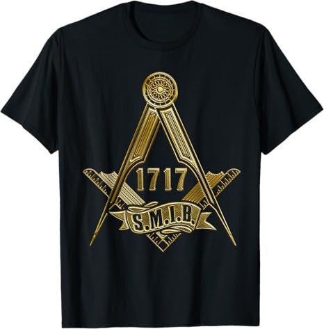 Masonic Freemasonry Fraternal Square Compass 1717 S.M.I.B. T-Shirt