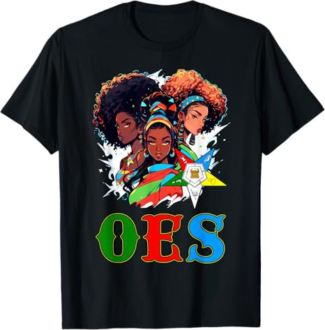 OES Sisters Afro Squad Team Eastern Star Women's Equality T-Shirt
