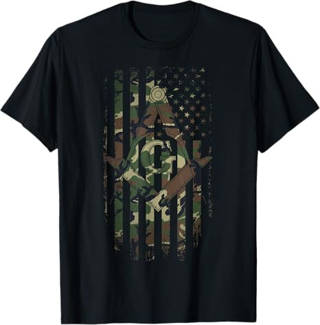Masonic American Flag Square and Compass - Freemason T-Shirt T-Shirt