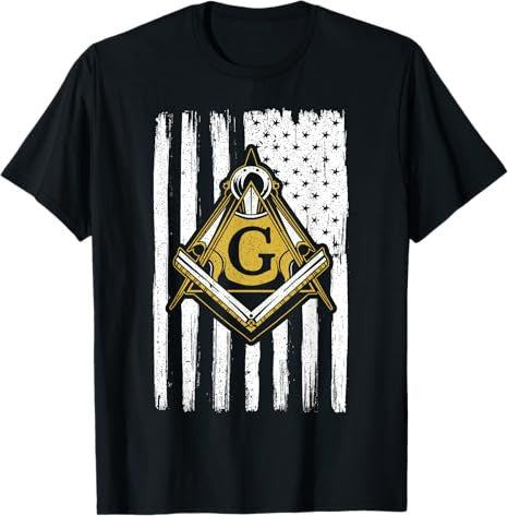 Freemason Masonic USA Flag Fraternal America T-Shirt