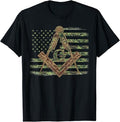 American Camo Flag Mason Masonic Camo Freemason T-Shirt