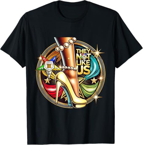 They Ain't Us OES Pearl High Heels Platform Yellow Sisters T-Shirt