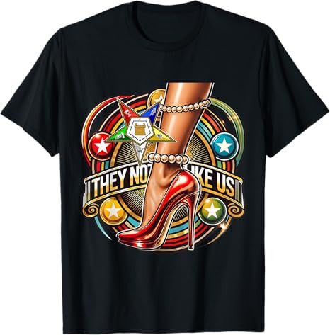 They Ain't Us OES Pearl High Heels Platform Red Sisters T-Shirt