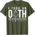 Masonic I Took An Oath Square & Compass Freemason T-Shirt - FUKAMASONIC