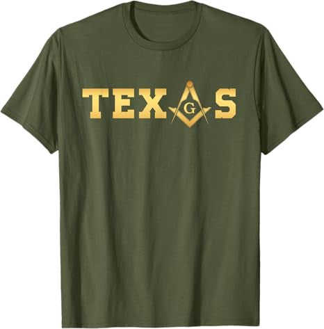 Texas - Masonic Square and Compass - Freemason T-Shirt - FUKAMASONIC