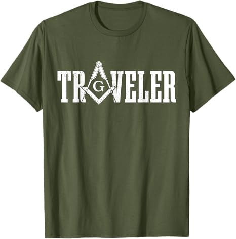 Mason Traveler Masonic Square and Compass T-Shirt - FUKAMASONIC